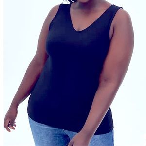Torrid black V Neck tank top size 4X new